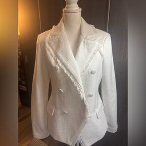New Steve Madden White Tweed Blazer